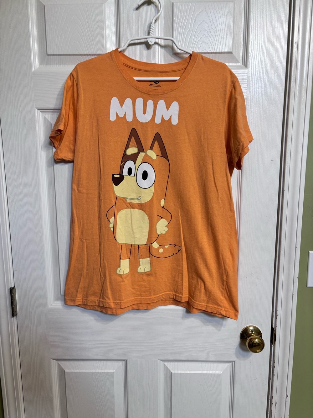 Graphic Bluey 'MUM' Short Sleeve Tee in Orange